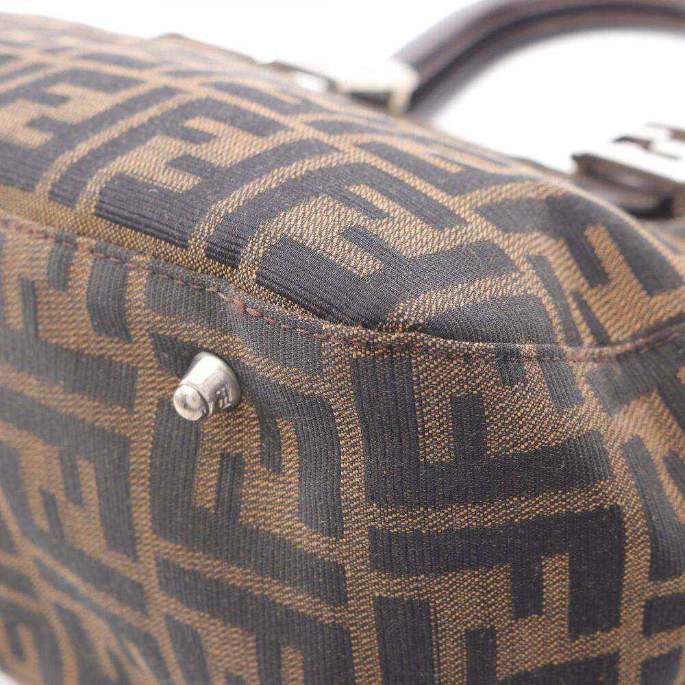 Fendi Zucca Tote Bag Canvas Leather Brown - Picture 9 of 9